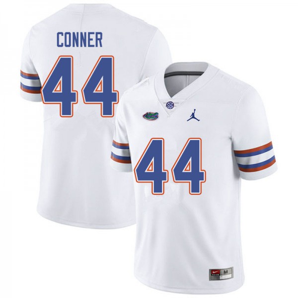 Jordan Brand Men #44 Garrett Conner Florida Gators College Football Jersey White